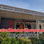 Hasil Pemasangan Kanopi Baja Ringan Atap Alderon RS Cremona Super Elegan Plus Cat Putih di Sawangan Hill 3 Blok C5