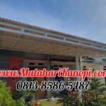 Hasil Pemasangan Kanopi Baja Ringan Atap Alderon RS Cremona Super Elegan Plus Cat Putih di Sawangan Hill 3 Blok C5