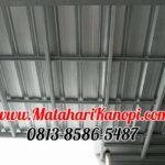 Hasil Pemasangan Kanopi Baja Ringan Atap Spandek Elegan di Haneen Residence Blok B8 Kalimulya Depok