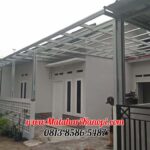 Hasil Pemasangan Kanopi Baja Ringan Atap Alderon Sunpanel Paket Elegan di Cluster Albina Citayem Depok