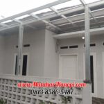 Hasil Pemasangan Kanopi Baja Ringan Atap Alderon Sunpanel Paket Elegan di Cluster Albina Citayem Depok