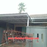 Hasil Pemasangan Kanopi Baja Ringan Atap Spandek Standar di Taman Anyelir 3 Blok Q3 No.10 Kalimulya Depok