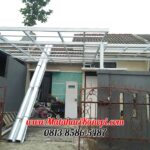 Hasil Pemasangan Kanopi Baja Ringan Atap Spandek Standar di Taman Anyelir 3 Blok Q3 No.10 Kalimulya Depok