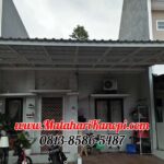Hasil Pemasangan Kanopi Baja Ringan Atap Alderon Sunpanel Plus Cat Putih di Sawangan Residence Ideal Depok