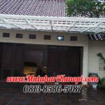 Hasil Pemasangan Kanopi Baja Ringan Atap Go Green Merah Paket Elegan di Pesona Khayangan Mungil Depok