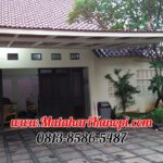 Hasil Pemasangan Kanopi Baja Ringan Atap Go Green Merah Paket Elegan di Pesona Khayangan Mungil Depok
