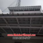 Hasil Pemasangan Kanopi Baja Ringan Atap Spandek Standar di Prestige Sawangan Depok