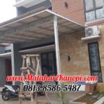Hasil Pemasangan Kanopi Baja Ringan Atap Alderon RS di Perum Kembar Village 4 Banjaran Pucung Tapos Depok