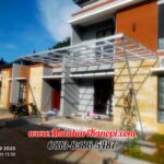 Hasil Pemasangan Kanopi Baja Ringan Atap Alderon RS di Perum Kembar Village 4 Banjaran Pucung Tapos Depok