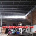 Hasil Pemasangan Kanopi Baja Ringan Atap Go Green Hijau Paket Ekonomis di Gas Alam Pekapuran Cimanggis Depok