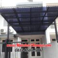Hasil Pemasangan Kanopi Baja Ringan Atap Solartuff Serenity Hitam Paket Super Elegan Plus Cat Hitam di Depok