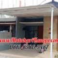 Hasil Pemasangan Kanopi Baja Ringan Atap Alderon RS Ekonomis Plus Cat Putih di Perum Kembar Village 4 Banjaran Pucung Cimanggis Tapos Depok