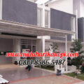 Hasil Pemasangan Kanopi Baja Ringan Atap Alderon Sunpanel Super Elegan Plus Cat Putih di Cibubur Jakarta Timur