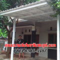 Hasil Pemasangan Kanopi Baja Ringan Atap Alderon Sunpanel Elegan Plus Cat Putih di Cinere Agung Residence Meruyung Depok