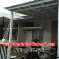 Hasil Pemasangan Kanopi Baja Ringan Atap Spandek Elegan Plus Cat Putih di Perum Griya Bukit Jaya 2