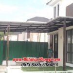 Hasil Pemasangan Kanopi Baja Ringan Atap UPVc Alderon Sunpanel Super Elegan Plus Cat Rangka Coklat di Perum Sentul Raya Sentul City Bogor