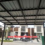 Hasil Pemasangan Kanopi Baja Ringan Atap UPVc Alderon Sunpanel Super Elegan Plus Cat Rangka Coklat di Perum Sentul Raya Sentul City Bogor
