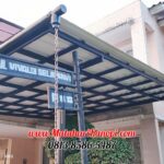 Hasil Pemasangan Kanopi Baja Ringan Atap UPVc Alderon Sunpanel Super Elegan Plus Cat Rangka Hitam di Legenda Wisata Cluster Vivaldi