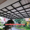 Hasil Pemasangan Kanopi Baja Ringan Atap UPVc Alderon Sunpanel Super Elegan Plus Cat Rangka Hitam di Legenda Wisata Cluster Vivaldi
