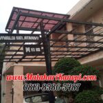 Hasil Pemasangan Kanopi Baja Ringan Atap UPVc Alderon Sunpanel Super Elegan Plus Cat Rangka Hitam di Legenda Wisata Cluster Vivaldi