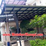 Hasil Pemasangan Kanopi Baja Ringan Atap UPVc Alderon Sunpanel Super Elegan Plus Cat Rangka Hitam di Legenda Wisata Cluster Vivaldi
