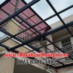 Hasil Pemasangan Kanopi Baja Ringan Atap UPVc Alderon Sunpanel Super Elegan Plus Cat Rangka Hitam di Legenda Wisata Cluster Vivaldi
