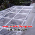 Hasil Pemasangan Kanopi Baja Ringan Atap Solartuff Super Elegan Plus Cat Putih di Cimanggis Depok