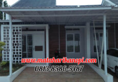 Hasil Pemasangan Kanopi Baja Ringan Atap UPVc Alderon Sunpanel Super Elegan Plus Cat Putih di Green Cempaka Cibubur Jakarta Timur