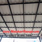 Hasil Pemasangan Kanopi Baja Ringan Atap Alderon Sunpanel Twinwall Plus Cat Rangka Hitam di Perum Grand Dahlia Cluster GDC