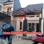 Hasil Pemasangan Kanopi Baja Ringan Atap Alderon Sunpanel Twinwall Plus Cat Rangka Hitam di Perum Grand Dahlia Cluster GDC