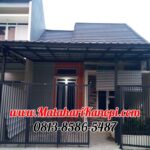Hasil Pemasangan Kanopi Baja Ringan Atap Alderon Sunpanel Twinwall Plus Cat Rangka Hitam di Perum Grand Dahlia Cluster GDC