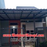 Hasil Pemasangan Kanopi Baja Ringan Atap Alderon Sunpanel Twinwall Plus Cat Rangka Hitam di Perum Grand Dahlia Cluster GDC