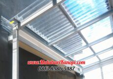 Hasil Pemasangan Kanopi Baja Ringan Atap Solartuff Serenity Clear Paket Ekonomis di Grand Depok City