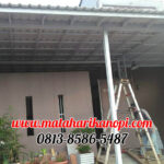Hasil Pemasangan Kanopi Baja Ringan Atap Alderon Sunpanel Twin Wall Plus Cat Rangka Putih di Sukmajaya Depok