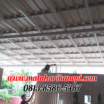 Hasil Pemasangan Kanopi Baja Ringan Atap Alderon Sunpanel Twin Wall Plus Cat Rangka Putih di Sukmajaya Depok
