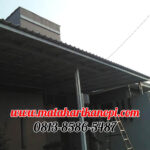 Hasil Pemasangan Kanopi Baja Ringan Atap Alderon Sunpanel Twin Wall Plus Cat Rangka Putih di Sukmajaya Depok