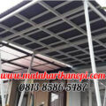Hasil Pemasangan Kanopi Baja Ringan Atap Go Green Abu-abu Super Elegan V Plus Cat Putih di Cluster Chrysant Grand Depok City