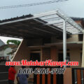 Hasil Pemasangan Kanopi Baja Ringan Atap Solartuff Transparan Mix Spandek di Shapire Regency Citayem Depok