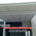 Hasil Pemasangan Kanopi Baja Ringan Atap Alderon Sunpanel Super Elegan Plus Cat Putih di Depok