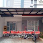 Hasil Pemasangan Kanopi Baja Ringan Atap Alderon RS (Single Layer) Plus Cat Rangka Hitam di Perum Prestige Sawangan Depok