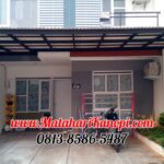 Hasil Pemasangan Kanopi Baja Ringan Atap Alderon RS (Single Layer) Plus Cat Rangka Hitam di Perum Prestige Sawangan Depok