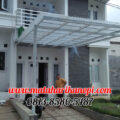 Hasil Pemasangan Kanopi Baja Ringan Atap Solartuff Serenity Clear Emboss Paket Ekonomis Plus Cat Putih di Margo Residence 2 Cikumpa Sukmajaya Depok