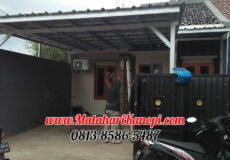 Hasil Pemasangan Kanopi Baja Ringan Atap Spandek Standar di Rawageni Depok