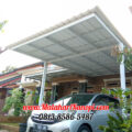 Hasil Pemasangan Kanopi Baja Ringan Atap Alderon Sunpanel Super Elegan Plus Cat Putih di Komplek Tugu Jaya Residence Parung Serab Gran Depok City