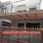 Hasil Pemasangan Kanopi Baja Ringan Atap Alderon RS (Single Layer) Trimdek Putih di Perumahan Sucopindo Kemang Swatama Cilodong Depok