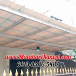 Hasil Pemasangan Kanopi Baja Ringan Atap Alderon RS (Single Layer) Trimdek Putih di Perumahan Sucopindo Kemang Swatama Cilodong Depok