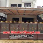 Hasil Pemasangan Kanopi Baja Ringan Atap Alderon RS (Single Layer) Trimdek Putih di Perumahan Sucopindo Kemang Swatama Cilodong Depok