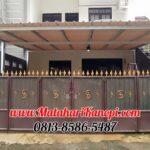 Hasil Pemasangan Kanopi Baja Ringan Atap Alderon RS (Single Layer) Trimdek Putih di Perumahan Sucopindo Kemang Swatama Cilodong Depok
