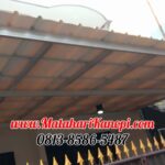 Hasil Pemasangan Kanopi Baja Ringan Atap Alderon RS (Single Layer) Trimdek Putih di Perumahan Sucopindo Kemang Swatama Cilodong Depok