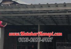 Hasil Pemasangan Kanopi Baja Ringan Atap Spandek Ekonomis di Tirta Melati Sukmajaya Depok